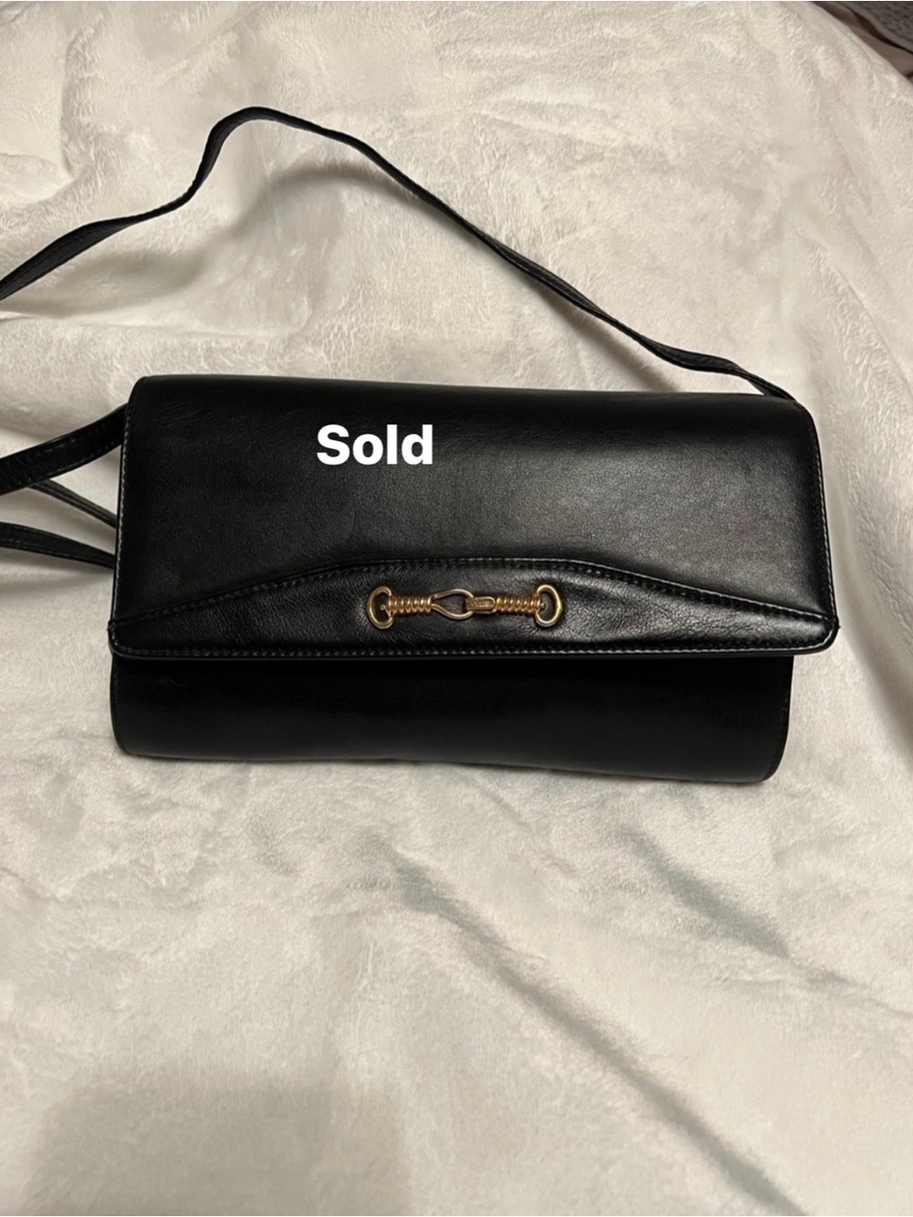 Vintage Celine Horsebit Classic Black Leather Shoulder bag